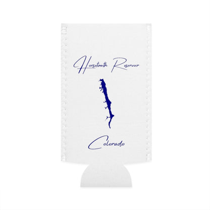 Colorado  Horsetooth  Reservoir  Slim  Can  Koozie  front  position  view  from  flat-front  white.webp