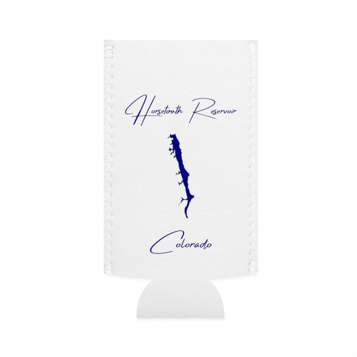 Colorado  Horsetooth  Reservoir  Slim  Can  Koozie  front  position  view  from  flat-front  white.webp