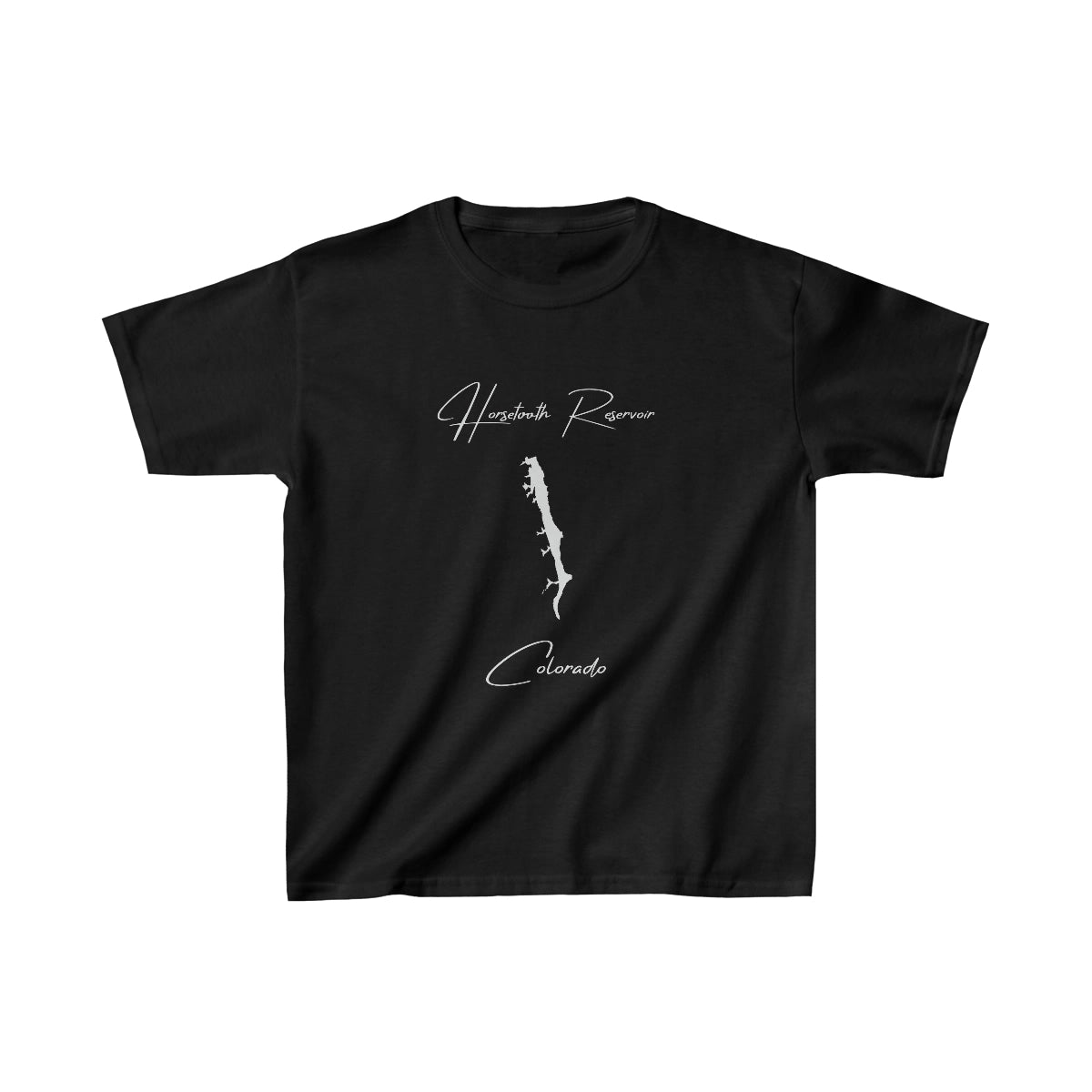 Colorado  Horsetooth  Reservoir  Youth  T-shirt  front  position  view  from  front  black.webp
