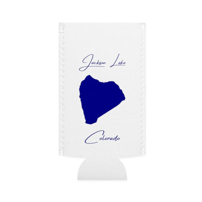 Colorado  Jackson  Lake  Slim  Can  Koozie  front  position  view  from  flat-front  white.webp