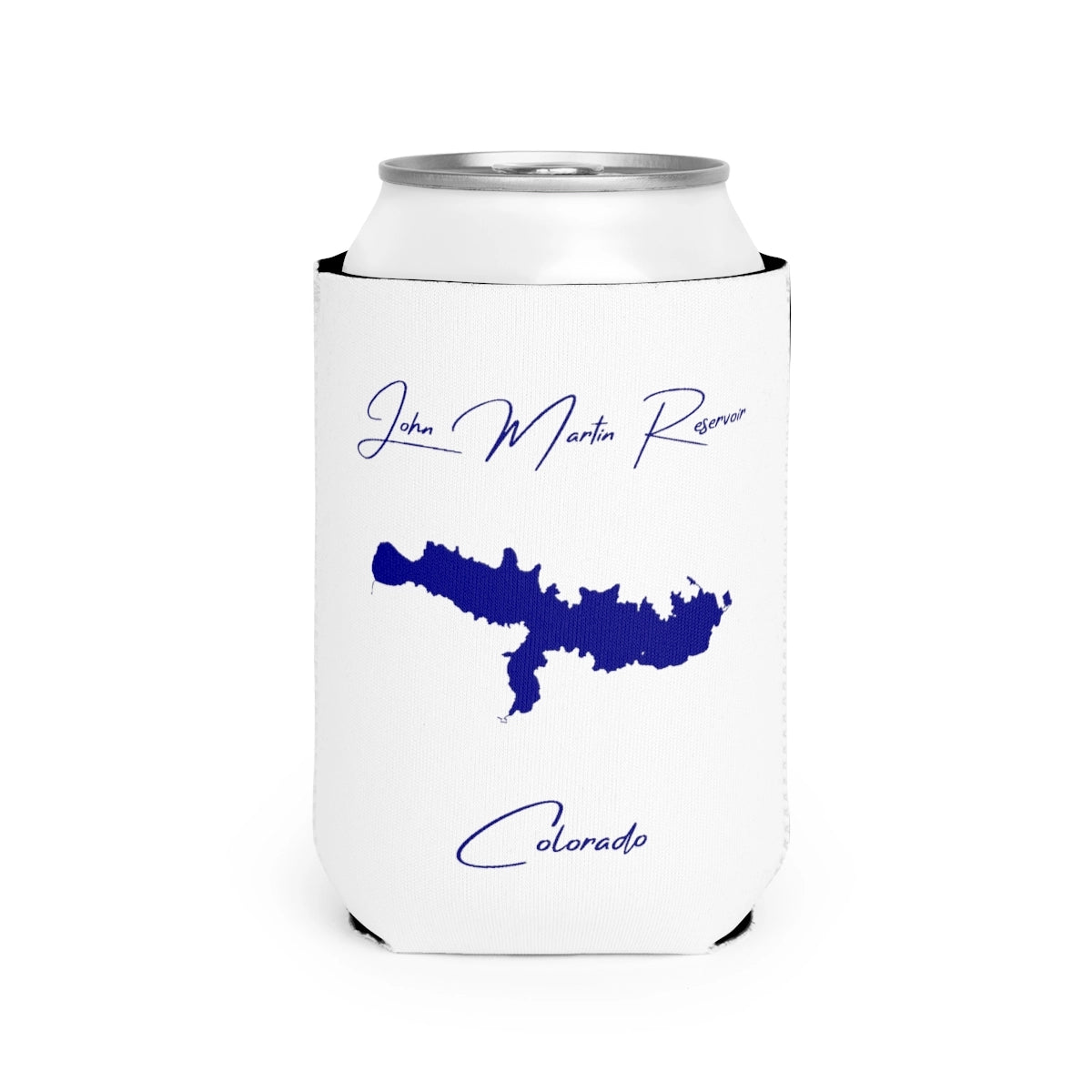 Colorado  John  Martin  Reservoir  Can  Koozie  front  position  view  from  front-2  white.webp