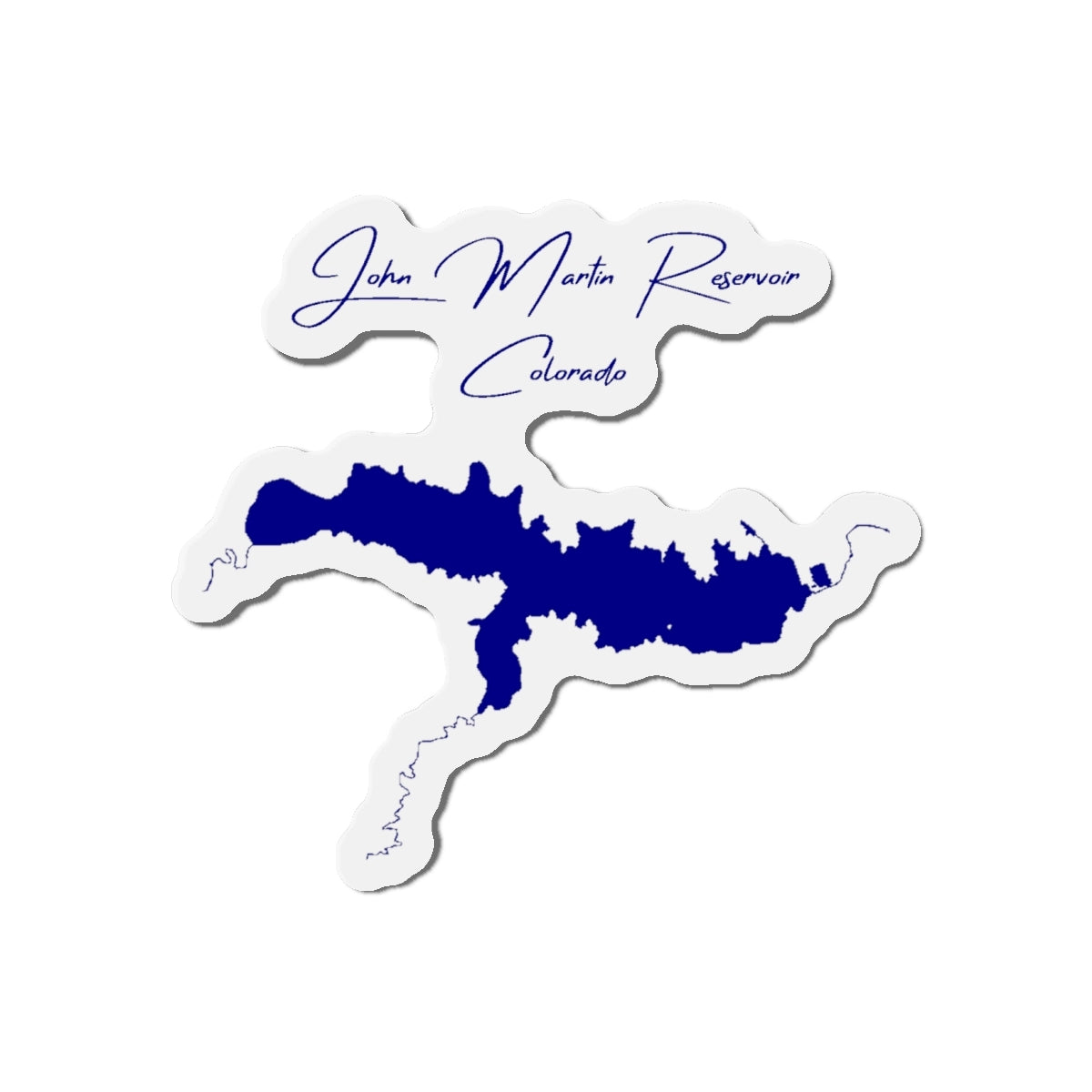 Colorado  John  Martin  Reservoir  Die  Cut  Magnet  front  position  view  from  front  4  x  4.webp