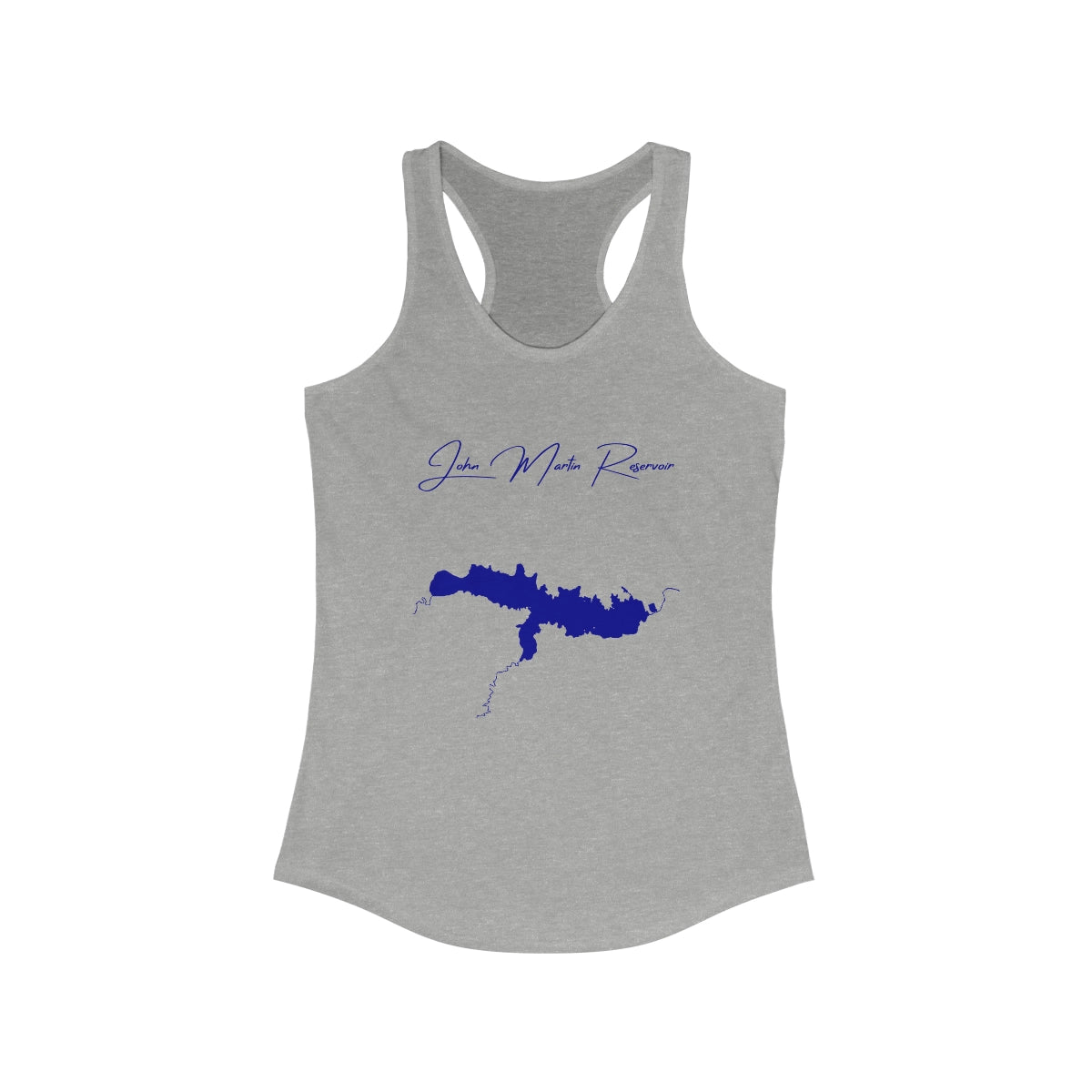 Colorado  John  Martin  Reservoir  Racerback-Tank  front  position  view  from  front  heather  grey.webp