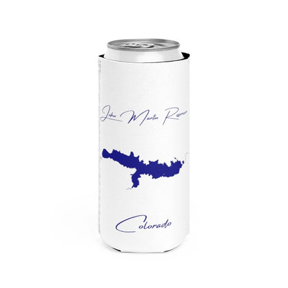 Colorado  John  Martin  Reservoir  Slim  Can  Koozie  front  position  view  from  front  white.webp