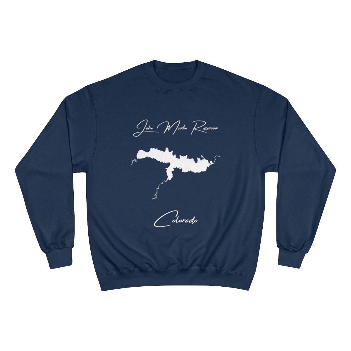 Colorado  John  Martin  Reservoir  Sweatshirt  front  position  view  from  front  navy.webp
