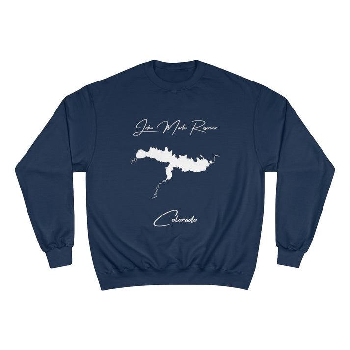 Colorado  John  Martin  Reservoir  Sweatshirt  front  position  view  from  front  navy.webp