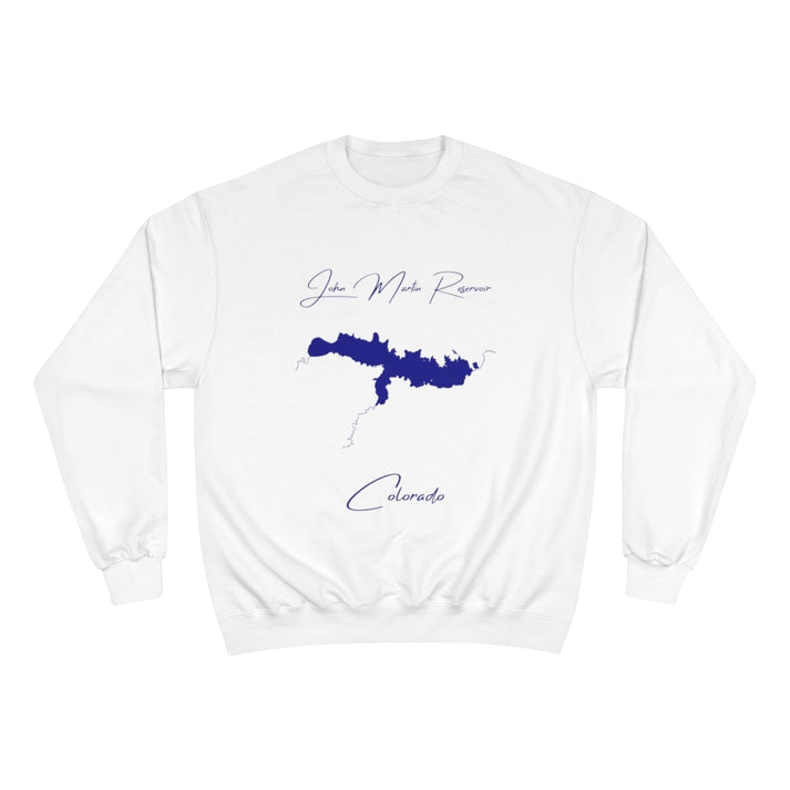 Colorado  John  Martin  Reservoir  Sweatshirt  front  position  view  from  front  white.webp