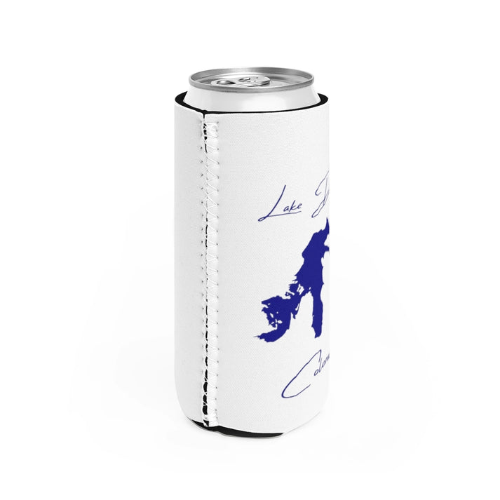 Colorado  Lake  Dillon  Slim  Can  Koozie  all  position  view  from  right  white.webp