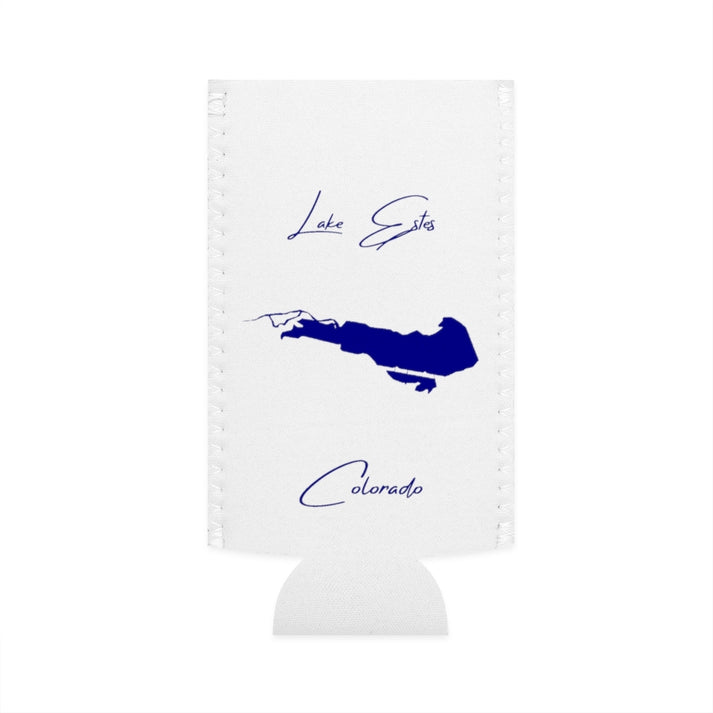 Colorado  Lake  Estes  Slim  Can  Koozie  front  position  view  from  flat-front  white.webp