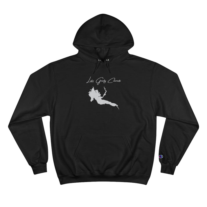 Colorado  Lake  Granby  Hoodie  front  position  view  from  front  black.webp