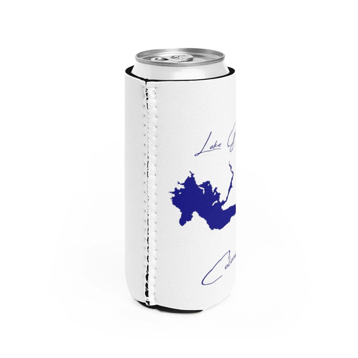 Colorado  Lake  Granby  Slim  Can  Koozie  all  position  view  from  right  white.webp