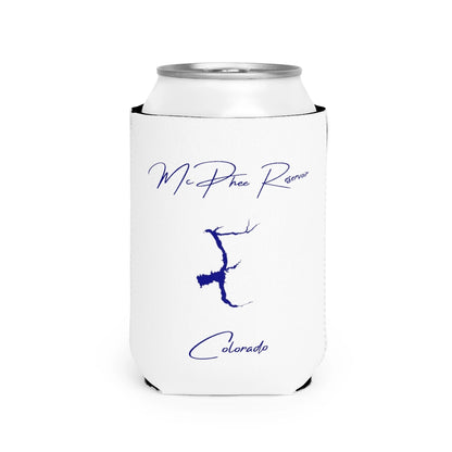 Colorado  McPhee  Reservoir  Can  Koozie  front  position  view  from  front-2  white.webp