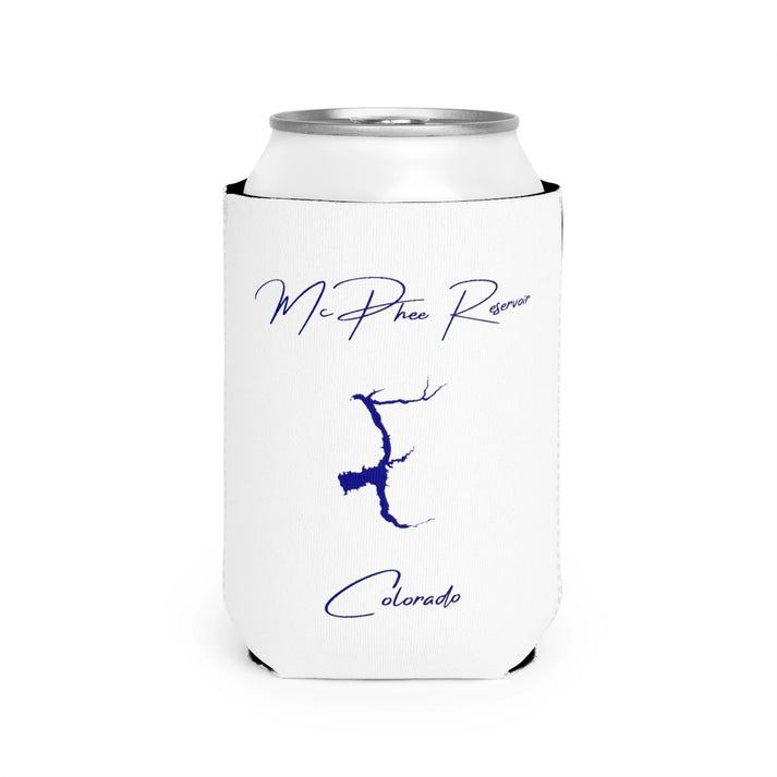 Colorado  McPhee  Reservoir  Can  Koozie  front  position  view  from  front-2  white.webp