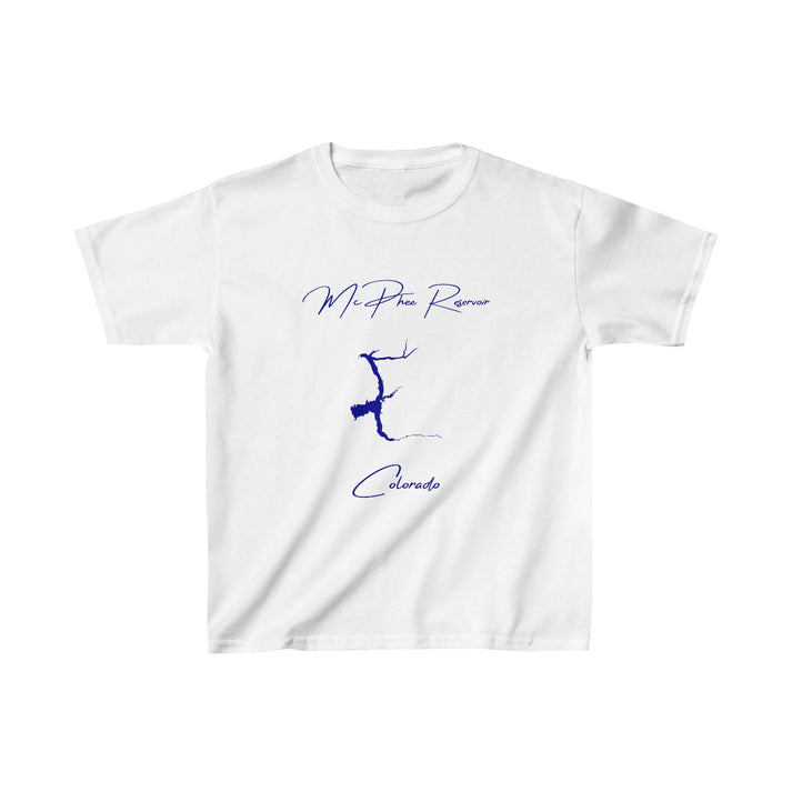 Colorado  McPhee  Reservoir  Youth  T-shirt  front  position  view  from  front  white.webp