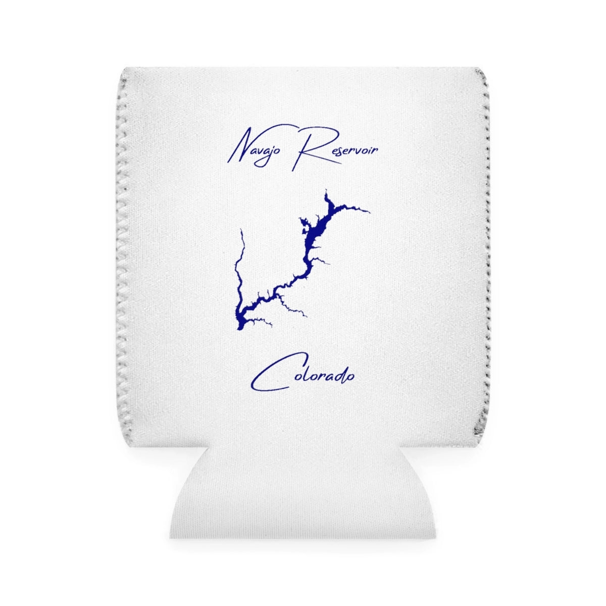 Colorado  Navajo  Reservoir  Can  Koozie  front  position  view  from  front-1  white.webp