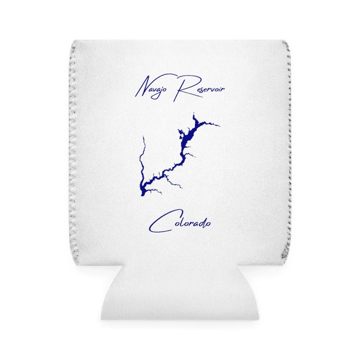 Colorado  Navajo  Reservoir  Can  Koozie  front  position  view  from  front-1  white.webp