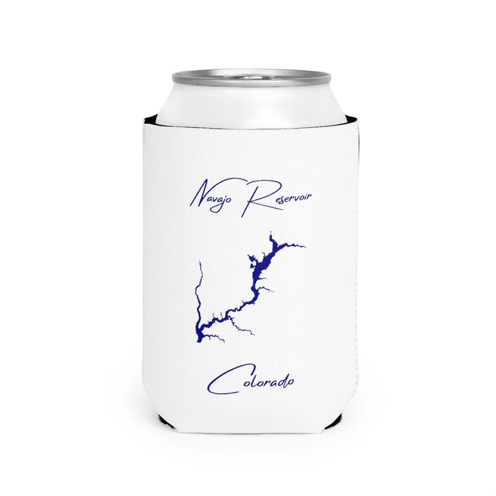 Colorado  Navajo  Reservoir  Can  Koozie  front  position  view  from  front-2  white.webp