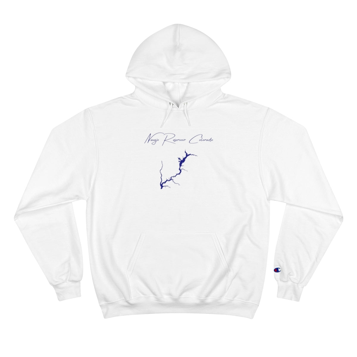 Colorado  Navajo  Reservoir  Hoodie  front  position  view  from  front  white.webp