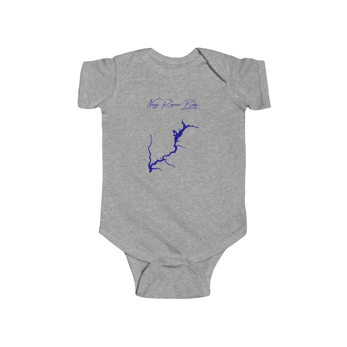 Colorado  Navajo  Reservoir  Onesie  front  position  view  from  front  heather.webp