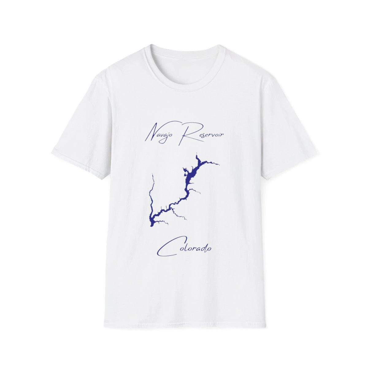 Colorado  Navajo  Reservoir  T-shirt  front  position  view  from  front  white.webp