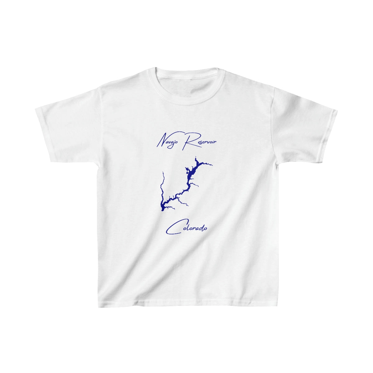 Colorado  Navajo  Reservoir  Youth  T-shirt  front  position  view  from  front  white.webp