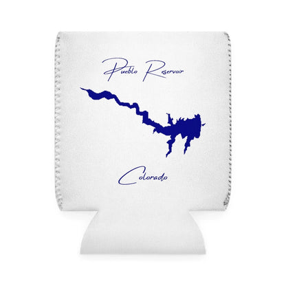 Colorado  Pueblo  Reservoir  Can  Koozie  front  position  view  from  front-1  white.webp