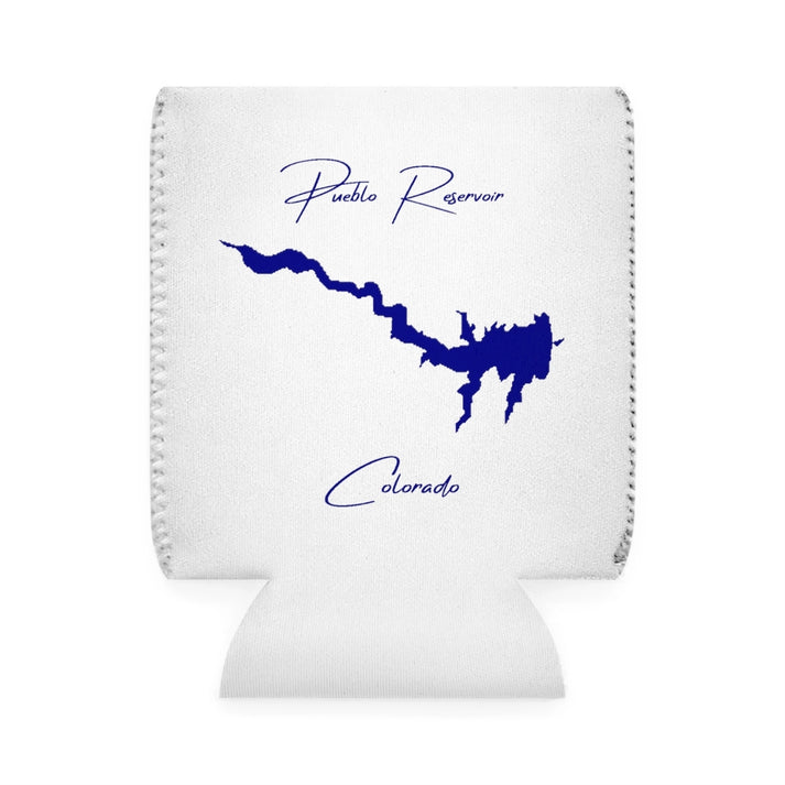Colorado  Pueblo  Reservoir  Can  Koozie  front  position  view  from  front-1  white.webp