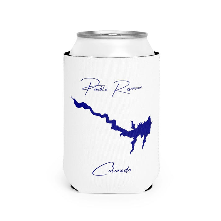 Colorado  Pueblo  Reservoir  Can  Koozie  front  position  view  from  front-2  white.webp