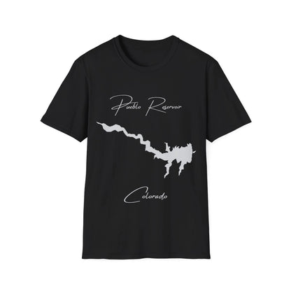 Colorado  Pueblo  Reservoir  T-shirt  front  position  view  from  front  black.webp