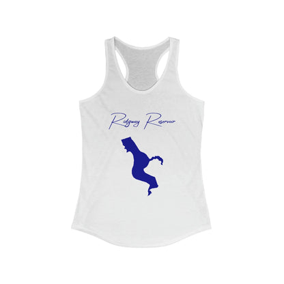 Colorado  Ridgway  Reservoir  Racerback-Tank  front  position  view  from  front  solid  white.webp