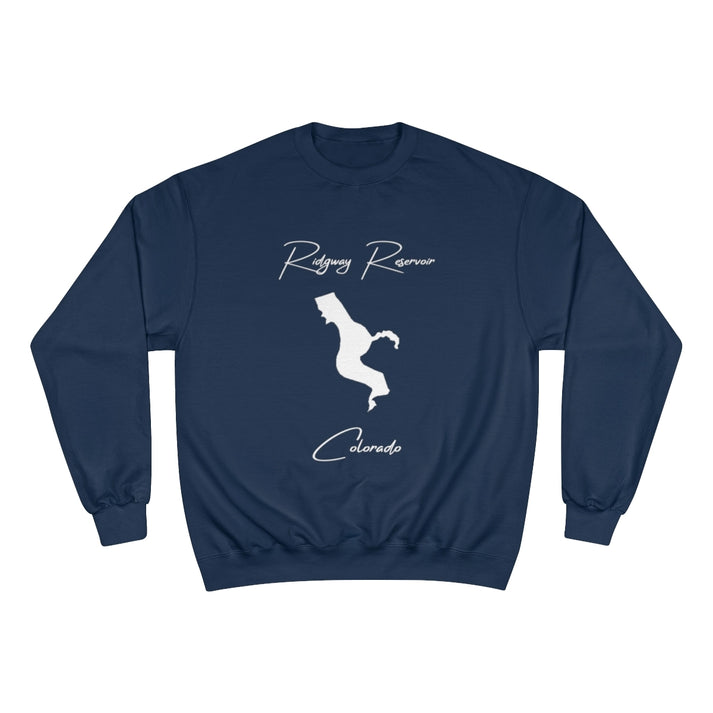 Colorado  Ridgway  Reservoir  Sweatshirt  front  position  view  from  front  navy.webp