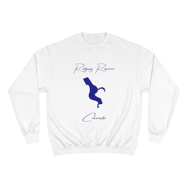 Colorado  Ridgway  Reservoir  Sweatshirt  front  position  view  from  front  white.webp