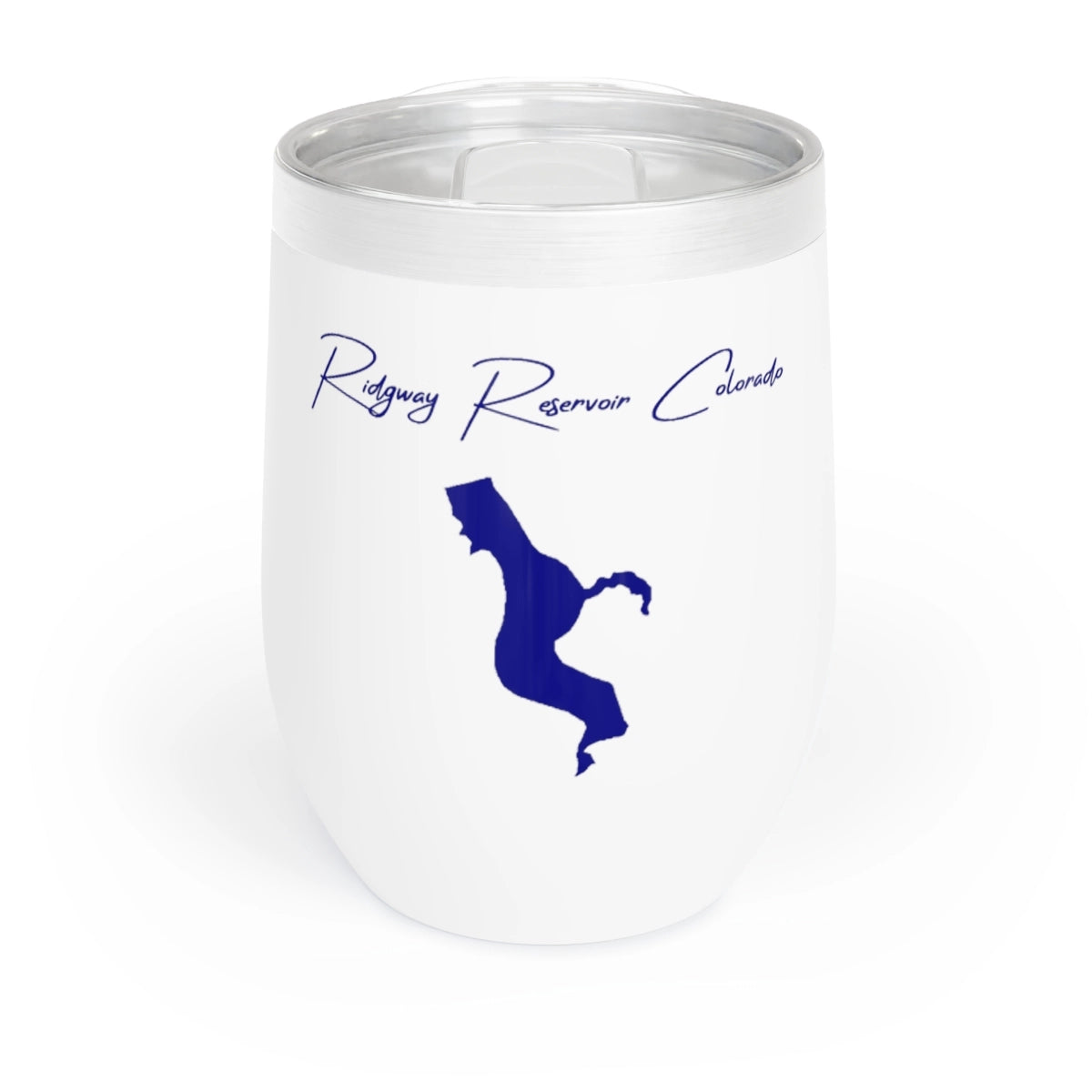 Colorado  Ridgway  Reservoir  Wine  Tumbler  front  position  view  from  front  white.webp