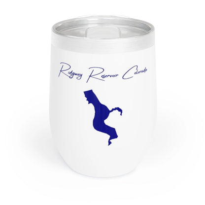 Colorado  Ridgway  Reservoir  Wine  Tumbler  front  position  view  from  front  white.webp