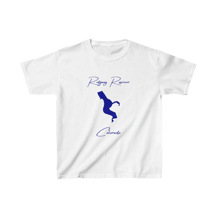 Colorado  Ridgway  Reservoir  Youth  T-shirt  front  position  view  from  front  white.webp