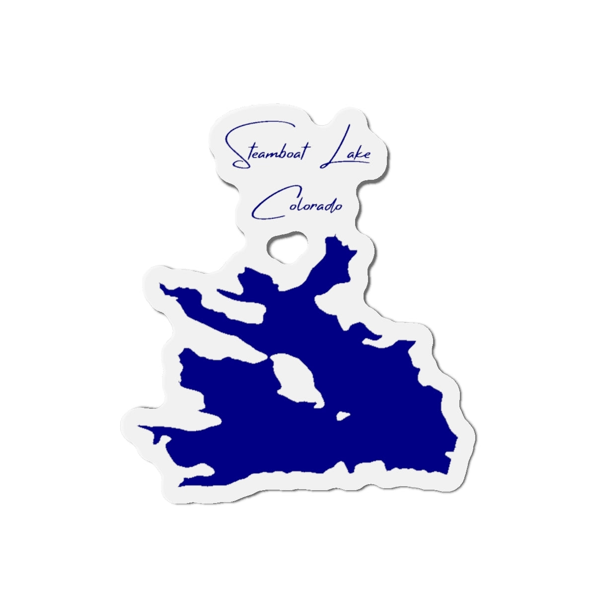 Colorado  Steamboat  Lake  Die  Cut  Magnet  front  position  view  from  front  4  x  4.webp