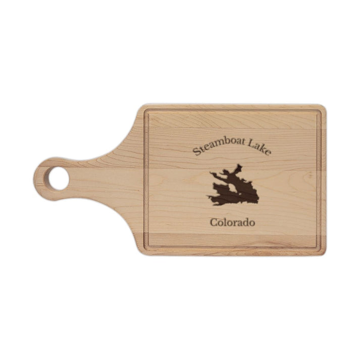 Colorado  Steamboat  Lake  Engraved  Cutting  Board  front  position  view  from  front  maple.webp