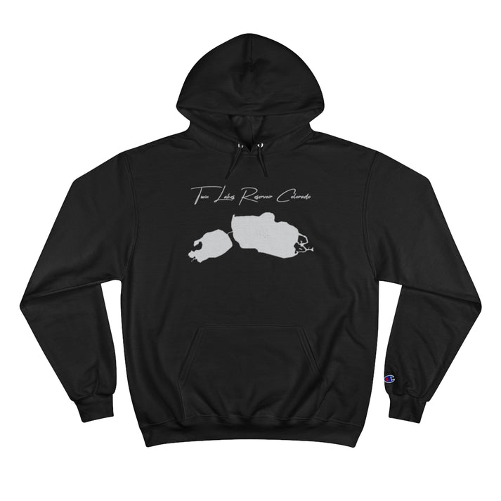 Colorado  Twin  Lakes  Reservoir  Hoodie  front  position  view  from  front  black.webp