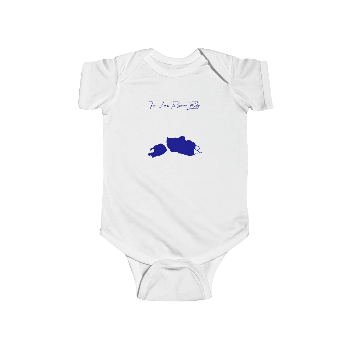 Colorado  Twin  Lakes  Reservoir  Onesie  front  position  view  from  front  white.webp