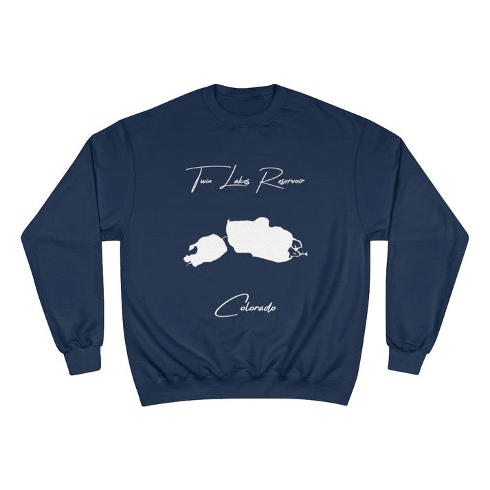 Colorado  Twin  Lakes  Reservoir  Sweatshirt  front  position  view  from  front  navy.webp