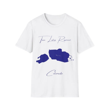 Colorado  Twin  Lakes  Reservoir  T-shirt  front  position  view  from  front  white.webp