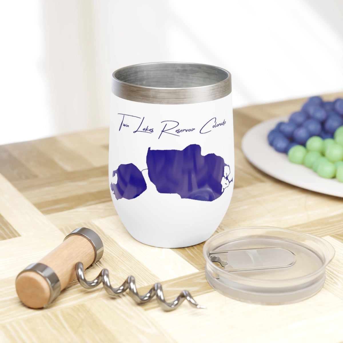 Colorado  Twin  Lakes  Reservoir  Wine  Tumbler  other  position  view  from  context  white.webp