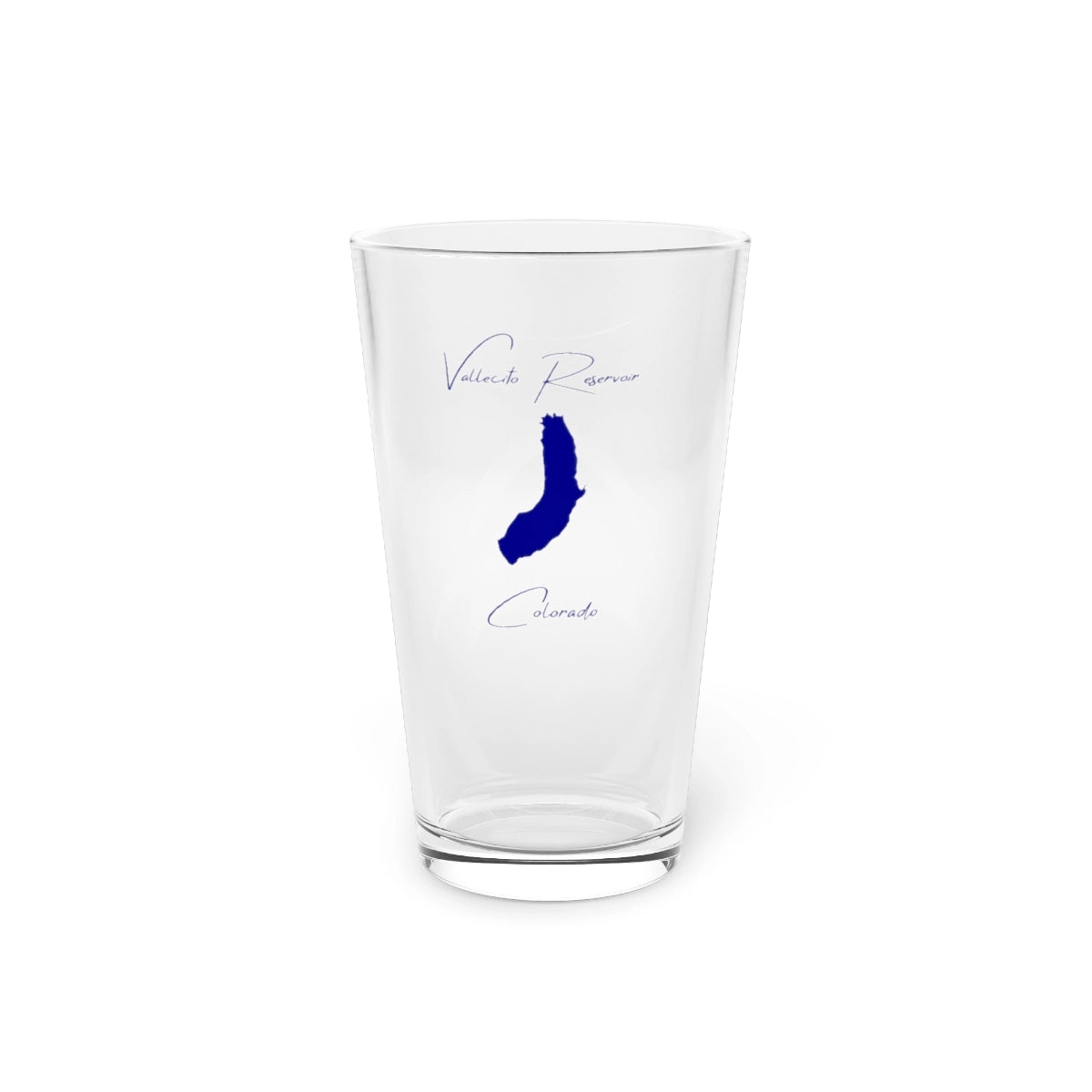 Colorado  Vallecito  Reservoir  16oz  Pint  Glass  front  position  view  from  front  16oz.webp
