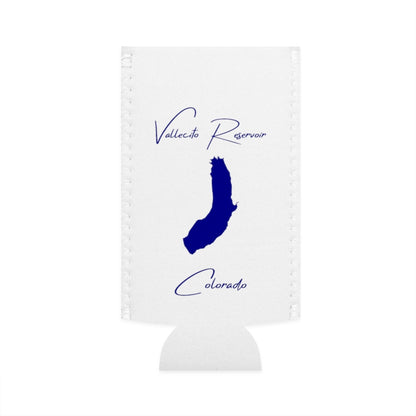 Colorado  Vallecito  Reservoir  Slim  Can  Koozie  front  position  view  from  flat-front  white.webp
