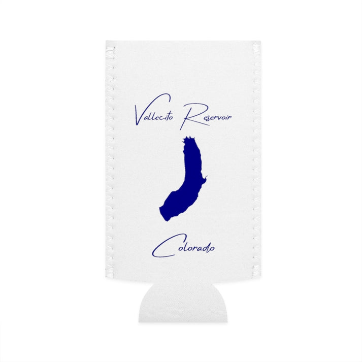 Colorado  Vallecito  Reservoir  Slim  Can  Koozie  front  position  view  from  flat-front  white.webp
