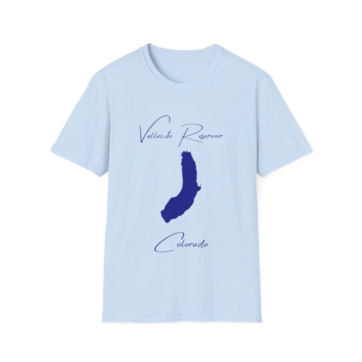 Colorado  Vallecito  Reservoir  T-shirt  front  position  view  from  front  light  blue.webp