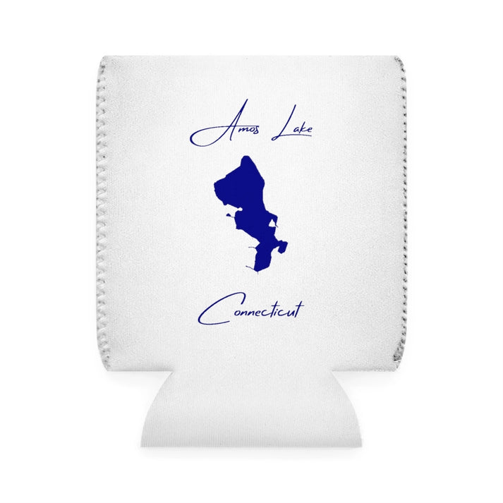 Connecticut  Amos  Lake  Can  Koozie  front  position  view  from  front-1  white.webp