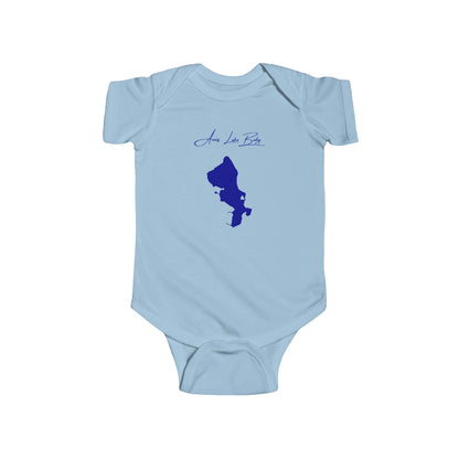 Connecticut  Amos  Lake  Onesie  front  position  view  from  front  light  blue.webp