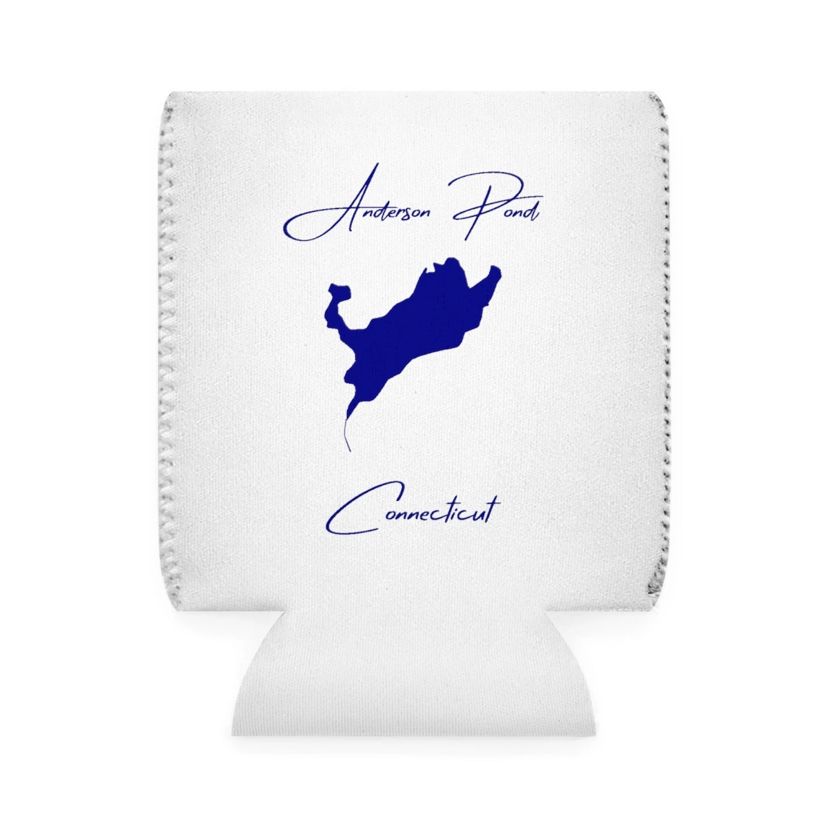 Connecticut  Anderson  Pond  Can  Koozie  front  position  view  from  front-1  white.webp