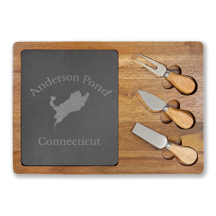 Connecticut  Anderson  Pond  Engraved  Charcuterie  Board  other  position  view  from  front  13  3  4  x  9  3  4.webp